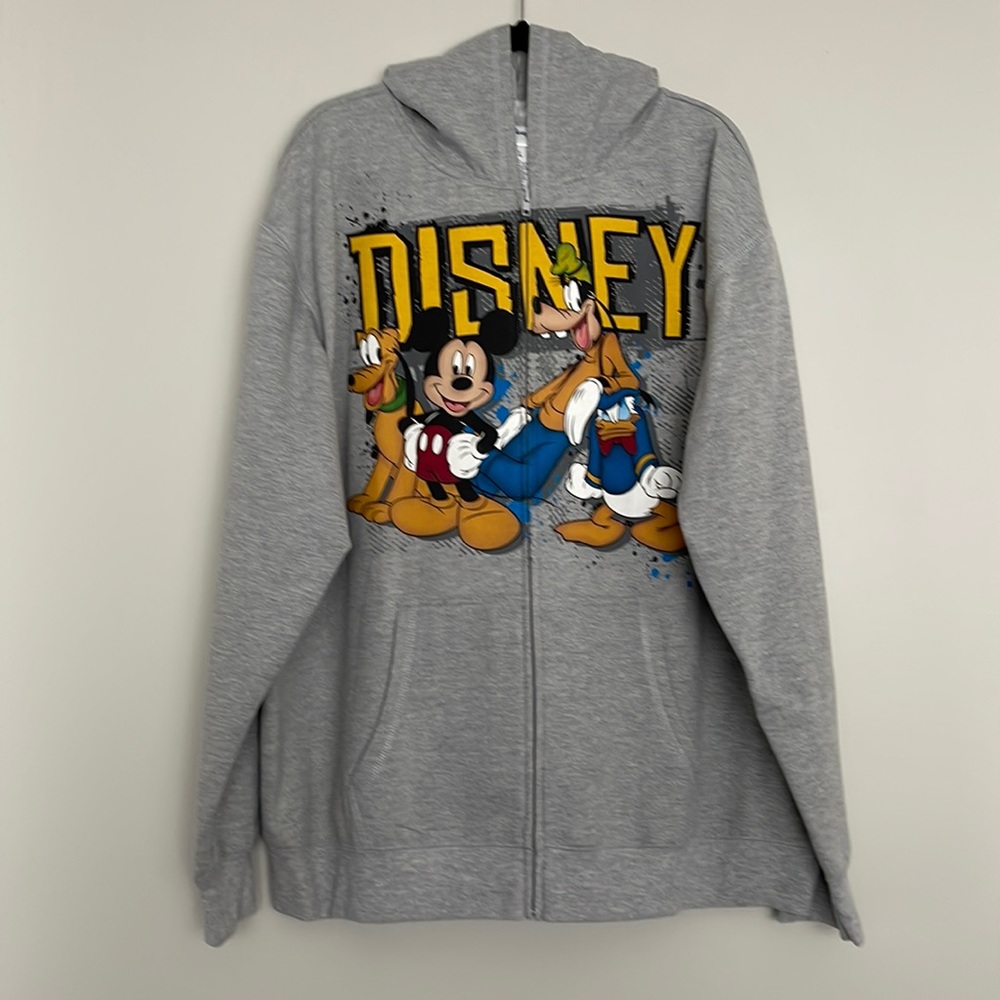 Disney Characters Full-Zip Hooded Sweatshirt Adult Sz XL